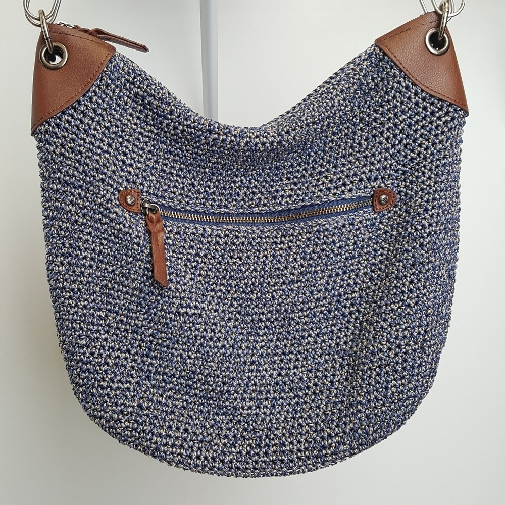 The Sak Denim Static Indio Crochet Hobo